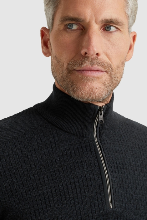 Vanguard half zip collar cotton mouline